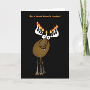 Have a Moosed Wonderful Hanukkah! Holiday Card