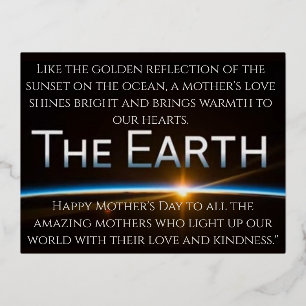Have a Nice Blessed Happy Mother's Day With Love Foil Holiday Postcard