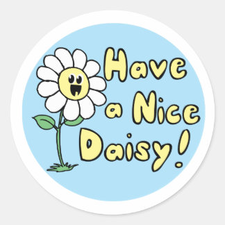 Have a nice daisy classic round sticker