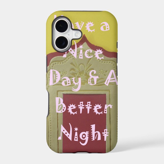 Have a Nice Day & A Better Night Framed Art Print (Back)