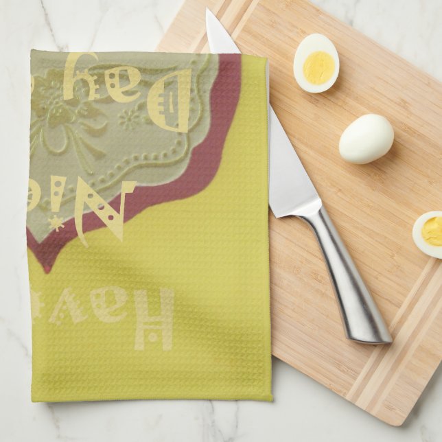 Have a Nice Day & A Better Night Framed Art Print Kitchen Towel (Quarter Fold)