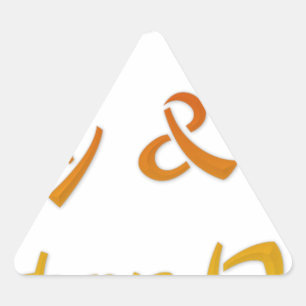 Have a Nice Day & A Better Night Text Art Design Triangle Sticker