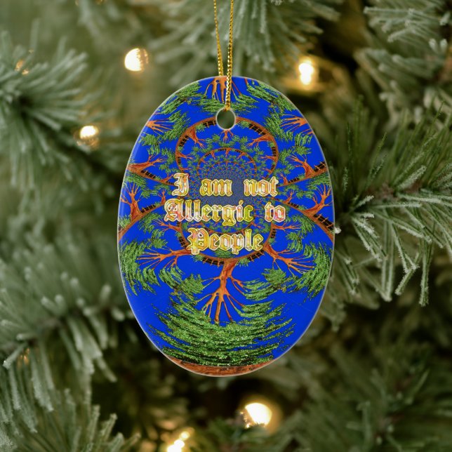 Have a Nice Day African  ECO Blue Sky Acacia Tree  Ceramic Ornament (Tree)