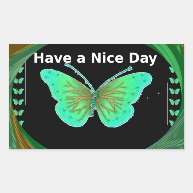 Have a Nice Day and a better night butterfly.png Sticker (Front)