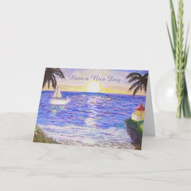 Have a Nice Day Beach Card (Front)