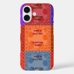 "Have a Nice Day & Better Night" Pop Art Print iPhone 16 Case