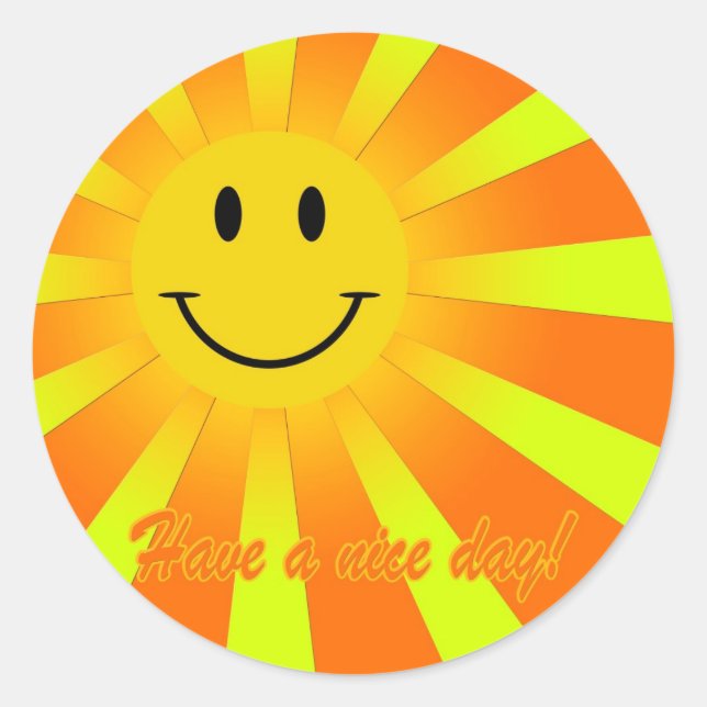 Have a nice day! classic round sticker (Front)