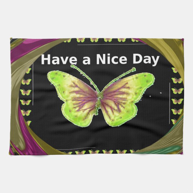 Have a Nice Day Hakuna Matata Text.png Kitchen Towel (Horizontal)