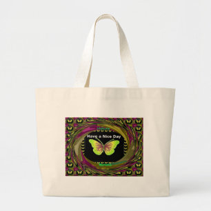 Have a Nice Day Hakuna Matata Text.png Large Tote Bag