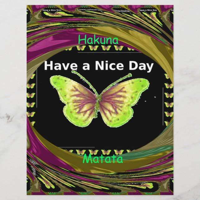 Have a Nice Day: Lovely infinity butterflies art  (Front)