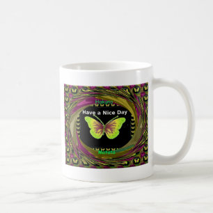 Have a Nice Day: Lovely infinity butterflies art  Coffee Mug