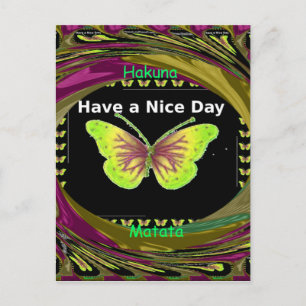 Have a Nice Day: Lovely infinity butterflies art Postcard