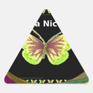 Have a Nice Day: Lovely infinity butterflies art Triangle Sticker