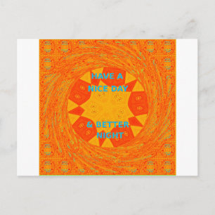 Have a Nice Day Text Bright Vector Art Design Postcard