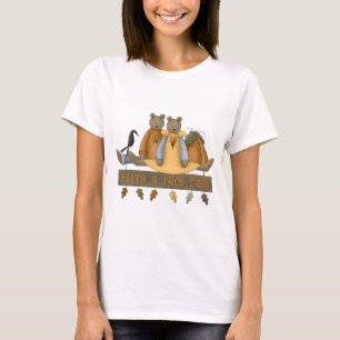 "Have a Nice Fall" Autumn Teddy Bear Baby Doll Top