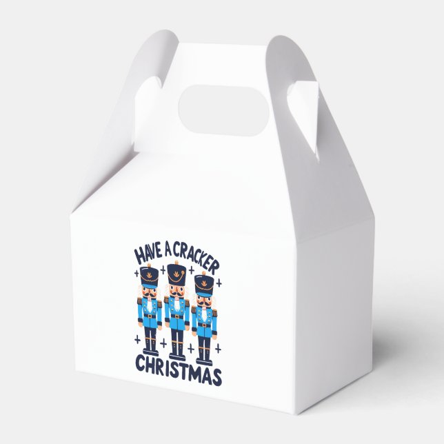 Have a nutcracker christmas favor box (Front Side)