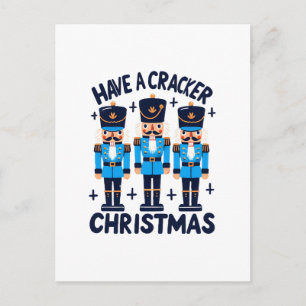 Have a nutcracker christmas postcard
