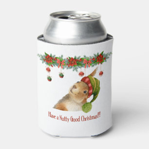 Have a Nutty Good Christmas Squirrel Holiday Can Cooler