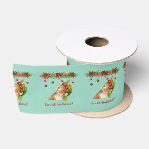 Have a Nutty Good Christmas Squirrel Holiday Satin Ribbon