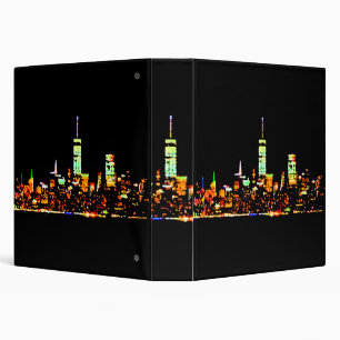 Have a NYC Moment Night Scene of New York City Binder
