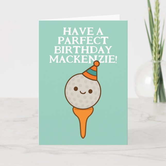 Have a PARfect Birthday Personalized Golf Card (Front)