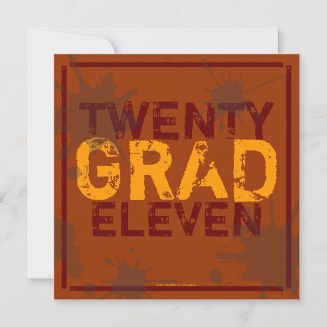 Have a Party Grunge Graduation Party Invitation (Front)