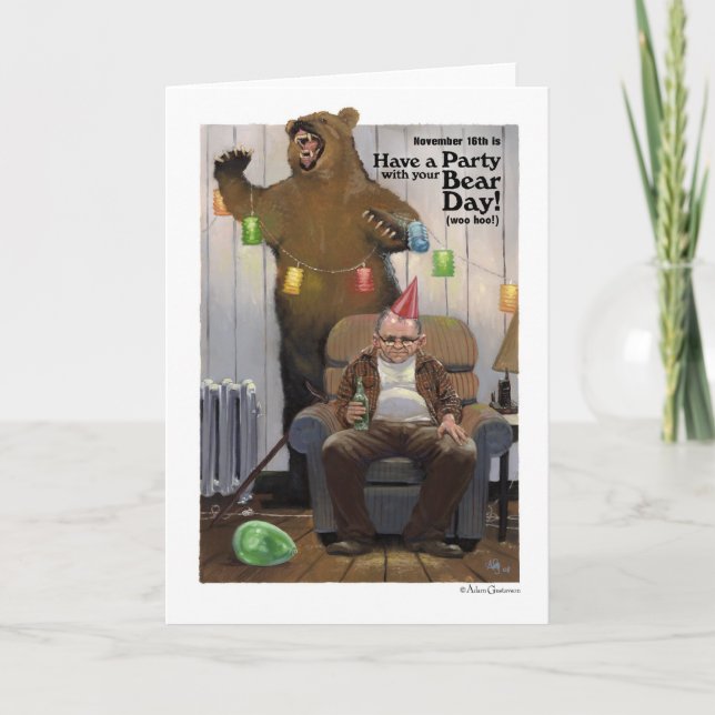 Have A Party With Your Bear Day Card (Front)