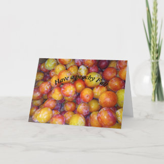 Have a peachy Fall fresh peaches Thank You Card