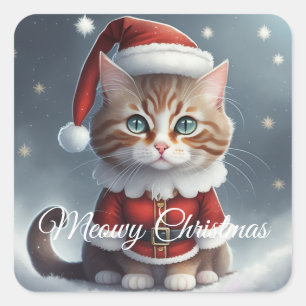 Have a perfect christmas ~ Meow ^-^  Square Sticker