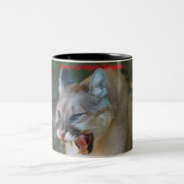 Have a Purrrfect Christmas Two-Tone Coffee Mug (Center)