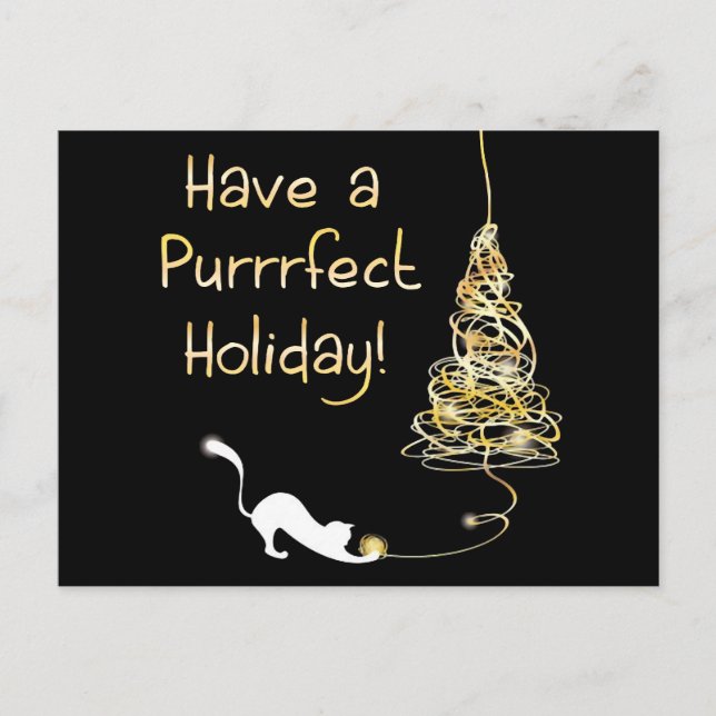 Have a Purrrfect Holiday Postcard (Front)