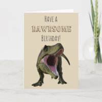 Have a Rawrsome Birthday T-rex Tyrannosaurus
