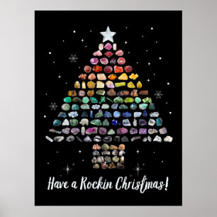 Have a Rockin Christmas! Crystal Christmas Tree  Poster