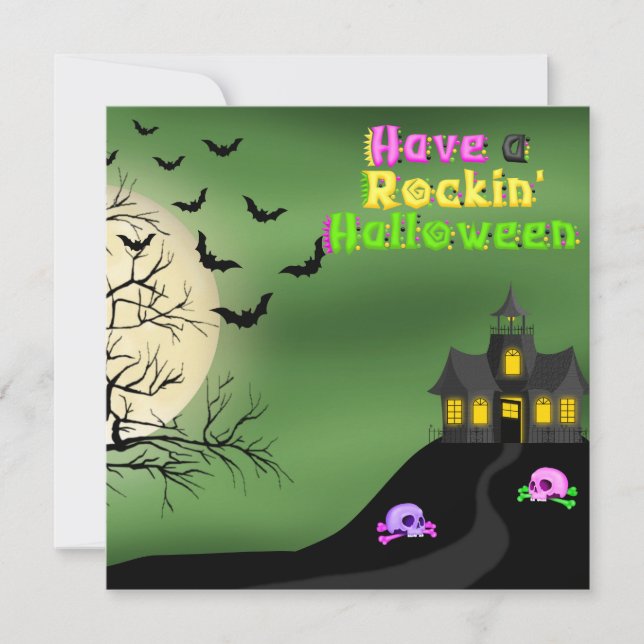 Have a Rockin' Halloween Invitation (Front)