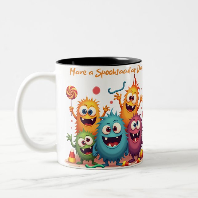 Have A Spooktacular Day Two-Tone Coffee Mug (Left)