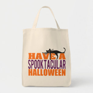 Have a Spooktacular Halloween with Black Cat Tote Bag