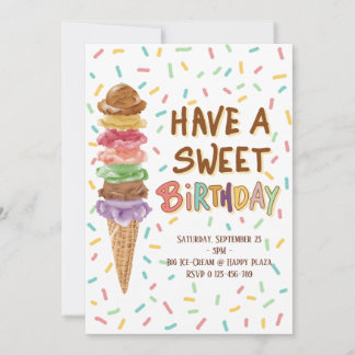 Have A Sweet Birthday Invitation