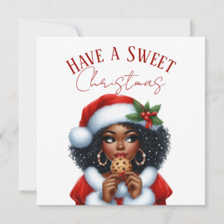 Have a Sweet Christmas Black Mrs Clause Card