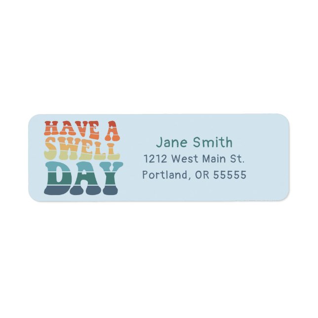 Have a Swell Day Modern rainbow typography (Front)