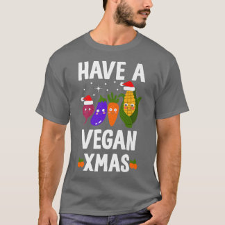 Have A Vegan Christmas With Santa Hat Avocado Vege T-Shirt