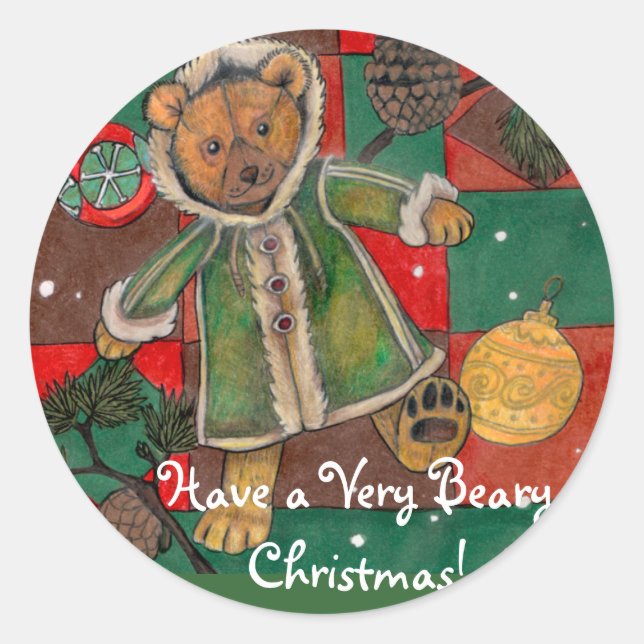 Have a Very Beary Christmas! Teddy~ Stickers (Front)