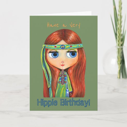 Happy Birthday Hippie Girl Gifts on Zazzle CA