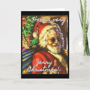 Have A Very Jerry Christmas Garcia Santa Holiday  Card