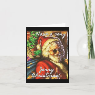 Have A Very Jerry Christmas Garcia Santa Holiday  Card