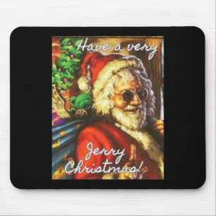 Have A Very Jerry Christmas Garcia Santa Holiday  Mouse Pad