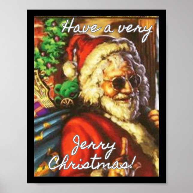 Have A Very Jerry Christmas Garcia Santa Holiday  Poster (Front)