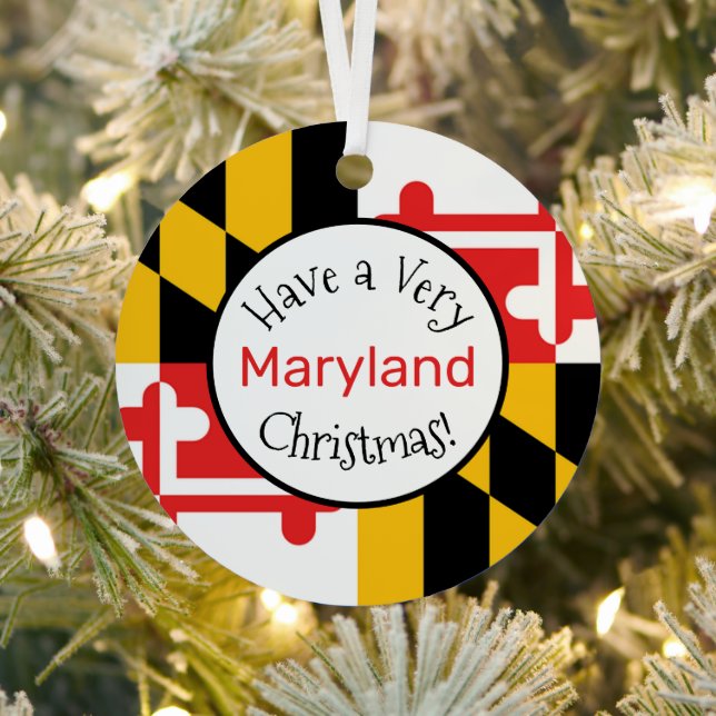 Have a Very Maryland Christmas Hun Personalized Metal Ornament (Insitu)