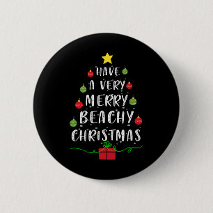 Have A Very Merry Beachy Christmas Tree Sweater Xm 2 Inch Round Button