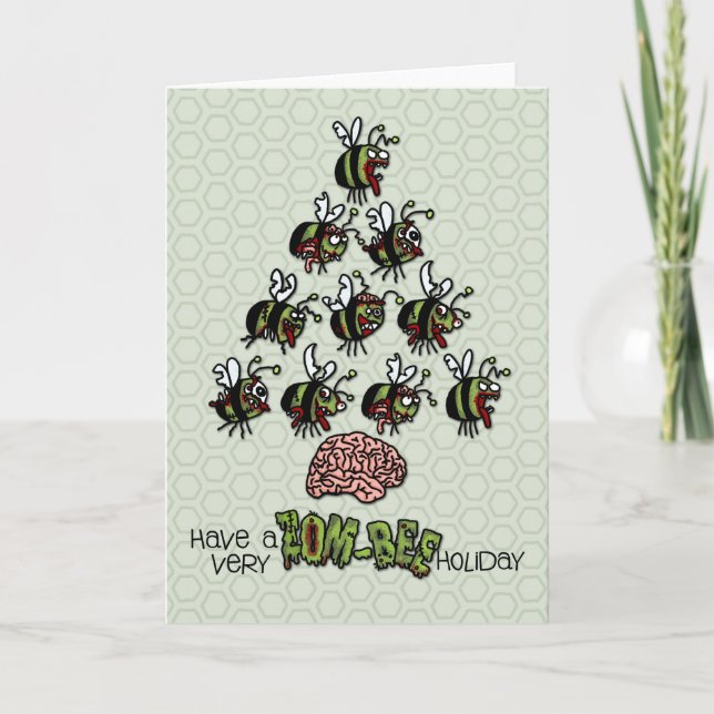 Have a very Zom-Bee Holiday Card (Front)
