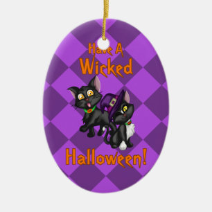 Have a Wicked Halloween! Ceramic Ornament
